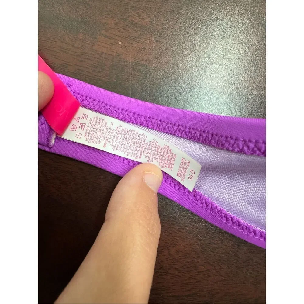 Victoria’s Secret Purple Strapless Bikini Top Size 36D